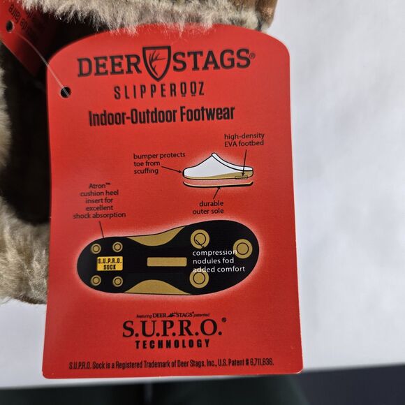 Deer Stags Slipperooz Youth Size 1 Lil Spun Chestnut With Box - Picture 6 of 8